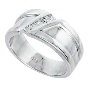   High Quality Brilliant Cut Cubic Zirconia Mens Ring  12: Jewelry
