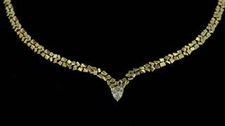 Jose Hess Diamond 14K Yellow Gold Necklace  