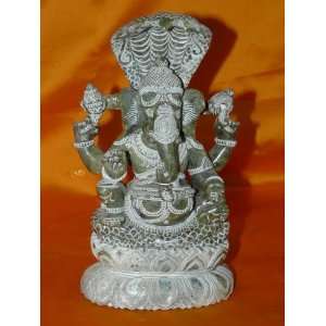  Hindu God Ganesha Statue with Serpant Ganesh Sculpture Meditation 