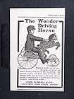 1901 Flindall WONDER DRIVING HORSE Childs Riding Toy Vehicle magazine 