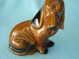 Hound Dog Figurine w Attitude Ceramic Vintage Retro  