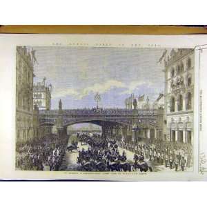 1869 Procession Holborn Valley Viaduct Oxford Street 