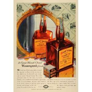 1937 Ad Mount Vernon Straight Rye Whiskey Square Bottle 