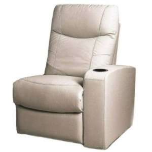   Taupe Leather Home Theater Extension Sofa Seat