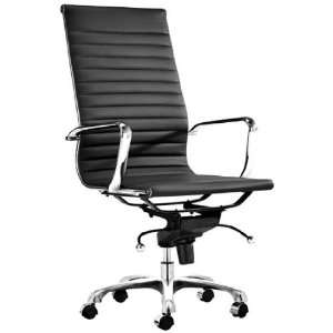   : Lider High Back Office Chair by Zuo Modern   Black: Office Products