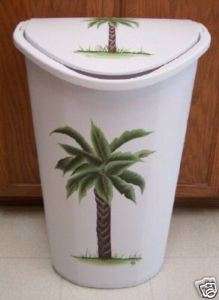 HP PALM TREE TRASH CAN/LAUNDRY HAMPER/NEW BY MB  