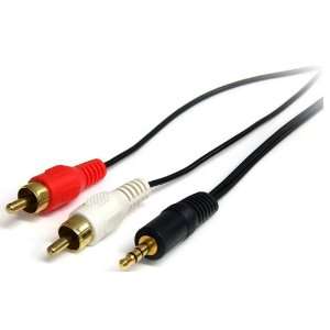 StarTech MU1MMRCA 1 Feet Stereo Audio Cable   3.5mm Male to 2x RCA 