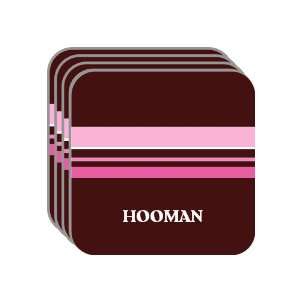 Personal Name Gift   HOOMAN Set of 4 Mini Mousepad Coasters (pink 