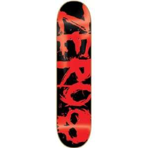  Zero Blood Text Logo Skateboard Deck   8.12: Sports 