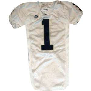  DJ Hord #1 2006 Notre Dame Game Used White Jersey Sports 