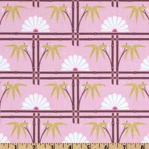  44 Wide Dolce Bamboo Garden Pink Fabric By The Yard 
