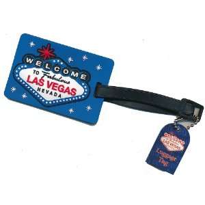  Las Vegas Sign Blue Luggage Tag: Sports & Outdoors