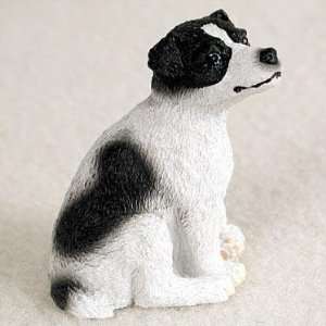 Jack Russell Terrier Miniature Dog Figurine   Black & White:  