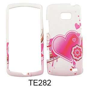   LG ALLY APEX AXIS VS740 PINK HEART ON WHITE Cell Phones & Accessories