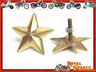 CUSTOMIZED BRASS PAIR OF GOLDEN STAR DECALS WITH FIXING