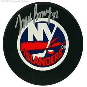 Mike Bossy New York Islanders Autographed Logo Hockey Puck 