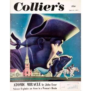  1951 Cover Colliers Paul Revere Midnight Horse Ride Walter 