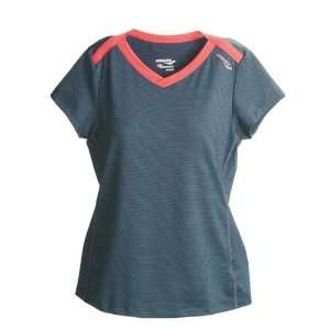 Saucony Micro Melange Shirt   V Neck, Short Sleeve (For Women)  