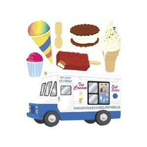  Ice Cream Man Dimensional Stickers: Office Products