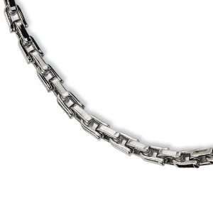  Stainless Steel Polished Shackle Link Necklace: Jewelry