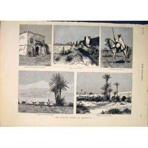   Morocco Africa Palace Beni Meskin Tensyft Print 1883