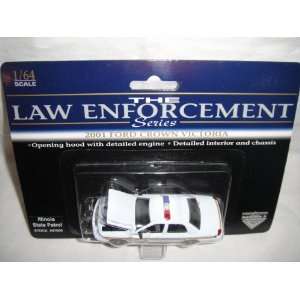   CROWN VICTORIA ILLINOIS STATE PATROL DIE CAST POLICE CAR: Toys & Games