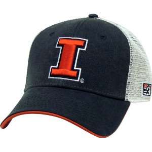   Illinois Stretch Mesh Snowflake Washed Team Color Twill Hat Sports