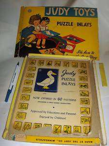 Judy Toys Sifo 1944 Wooden Puzzle Inlays Box Instr Cow  