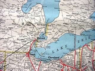 c1935 PENNSYLVANIA RAILROAD * WALL MAP of US 33 x 56  
