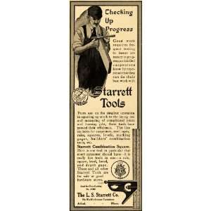   Ad L S Starrett Co. Tools Vintage Measure Meter   Original Print Ad