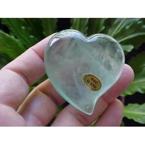   Gemqz Green Fluorite Carved Loose Heart Inclusions  