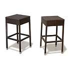 Modern Outdoor Wicker Patio Backless Barstools Furniture Bar 