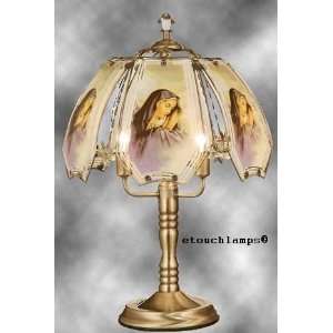  Virgin Mary Touch Lamp 3 with Antique Brass Finish