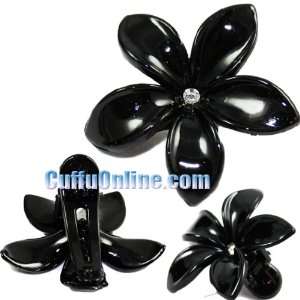  Cuffu Hair Accessories   Black Flower   Easy Clip 
