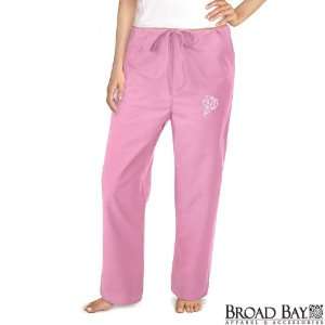 Pink Scrubs Pants DRAWSTRING BOTTOMS Size LG  Iowa State University 
