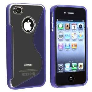   Apple® iPhone® 4 4S, Clear / Frost Dark Purple S Shape: Electronics