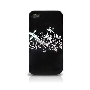 : APPLE iPHONE 4 4S EMBOSSED SILICON CASE PROTECTOR COVER  WHITE IVY 