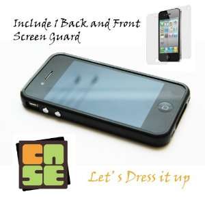  Bumper Case for iPhone 4S with 1 Front + Back Screen Guard and Free 