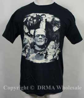 Universal Monsters DRACULA Lugosi Frankenstein Glow T Shirt S M L XL 