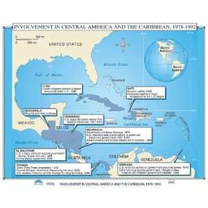  Map U.S. History Wall Maps   U.S. Intervention in Latin America 