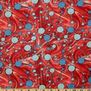  44 Wide Germania Marble Gwarrble Red Fabric By The Yard 