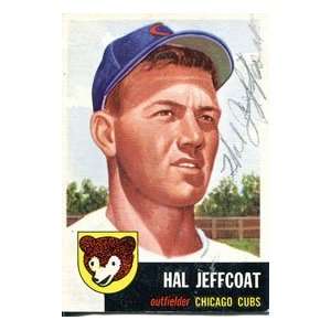  Hal Jeffcoat Autographed 1953 Topps Card Sports 