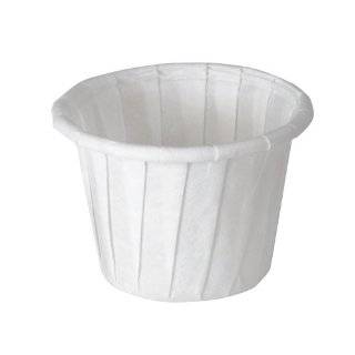   White Treated Paper Pleated Souffle Portion Cup (20 Packs of 250 cups