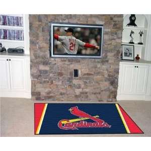 St Louis Cardinals 5X8 ft Area Rug Floor/Door Carpet/Mat:  