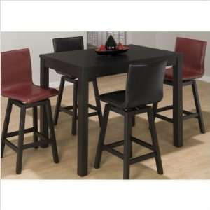  Height Dining Table in Clean Matte Black (5 Pieces) Furniture & Decor