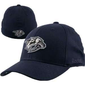  Nashville Predators Basic Logo Navy Structured Flex Hat 