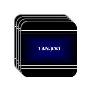 Personal Name Gift   TAN JOO Set of 4 Mini Mousepad Coasters (black 