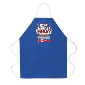   Life without BBQ Apron, Royal Blue, One Size Fits Most