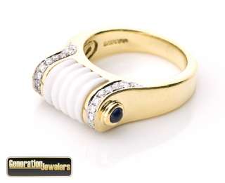 Signature Lagos Caviar Diamond Ring In 18K Yellow Gold Stunning! Size 