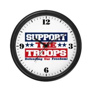  Wall Clock Support the Troops Defending Our Freedom 